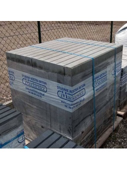 Szare duże obrzeża betonowe 8x30x100cm Mackiewicz