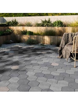 Taras z płytek Hexagon