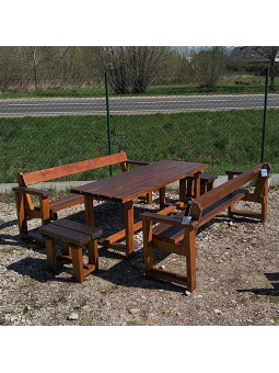 komplet ogrodowy z drewna