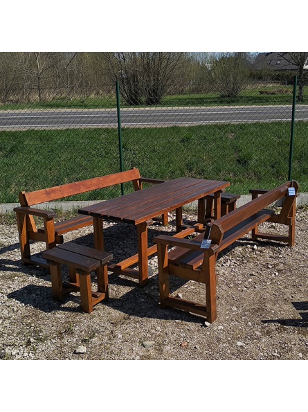 komplet ogrodowy z drewna